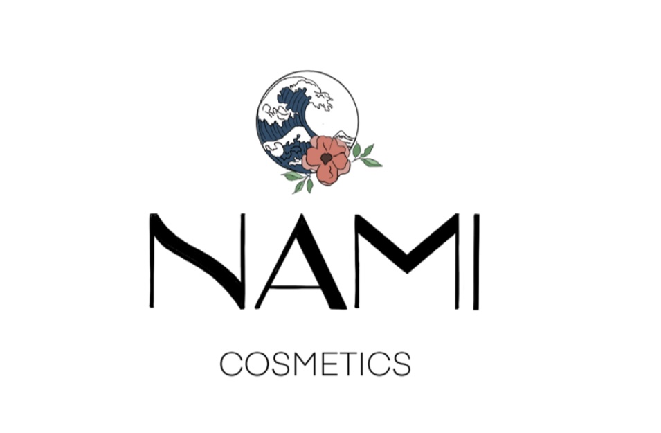 NAMI Cosmetics logo — Great Wave and flower