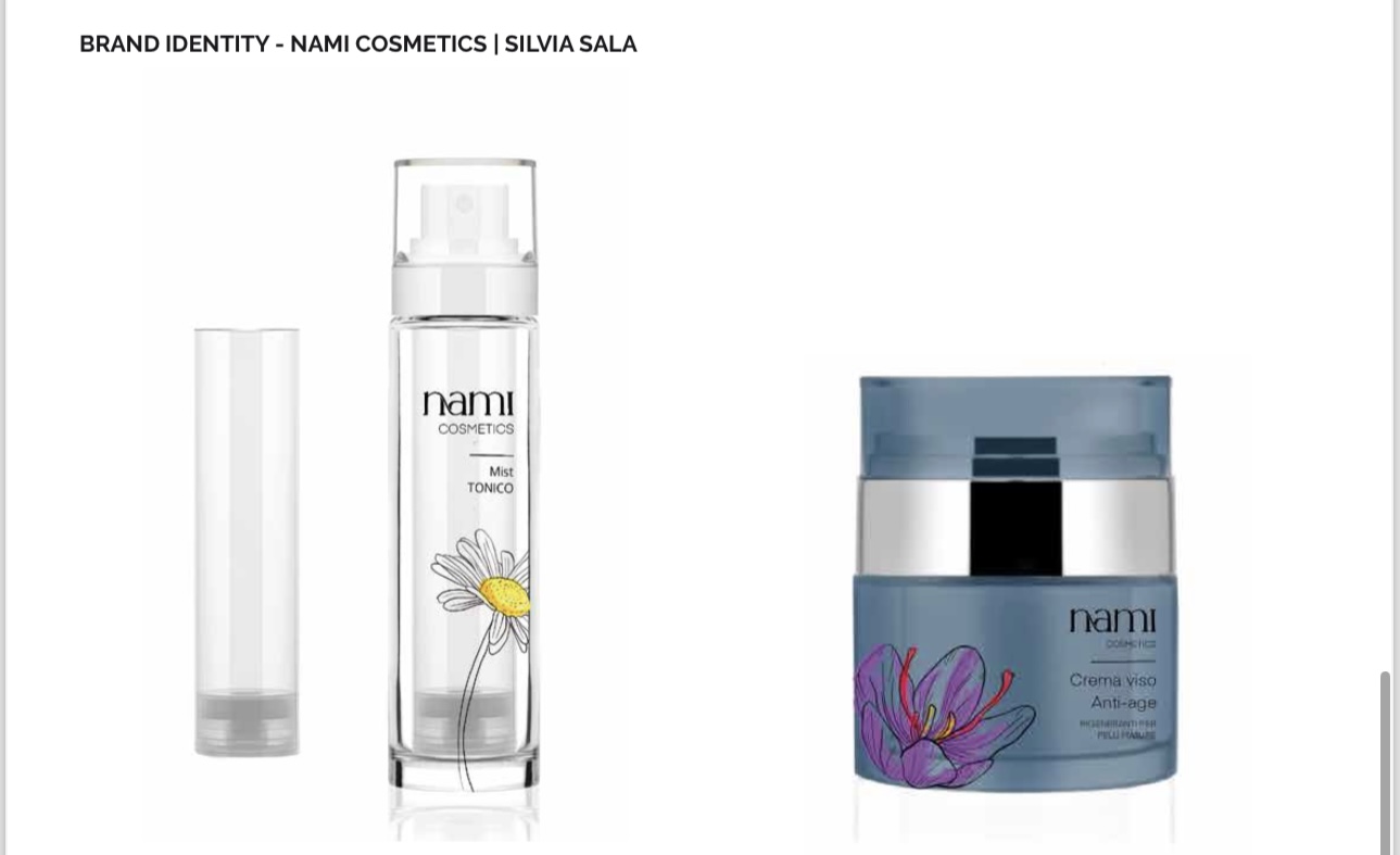NAMI Cosmetics product mockups — tonic mist and anti-age cream