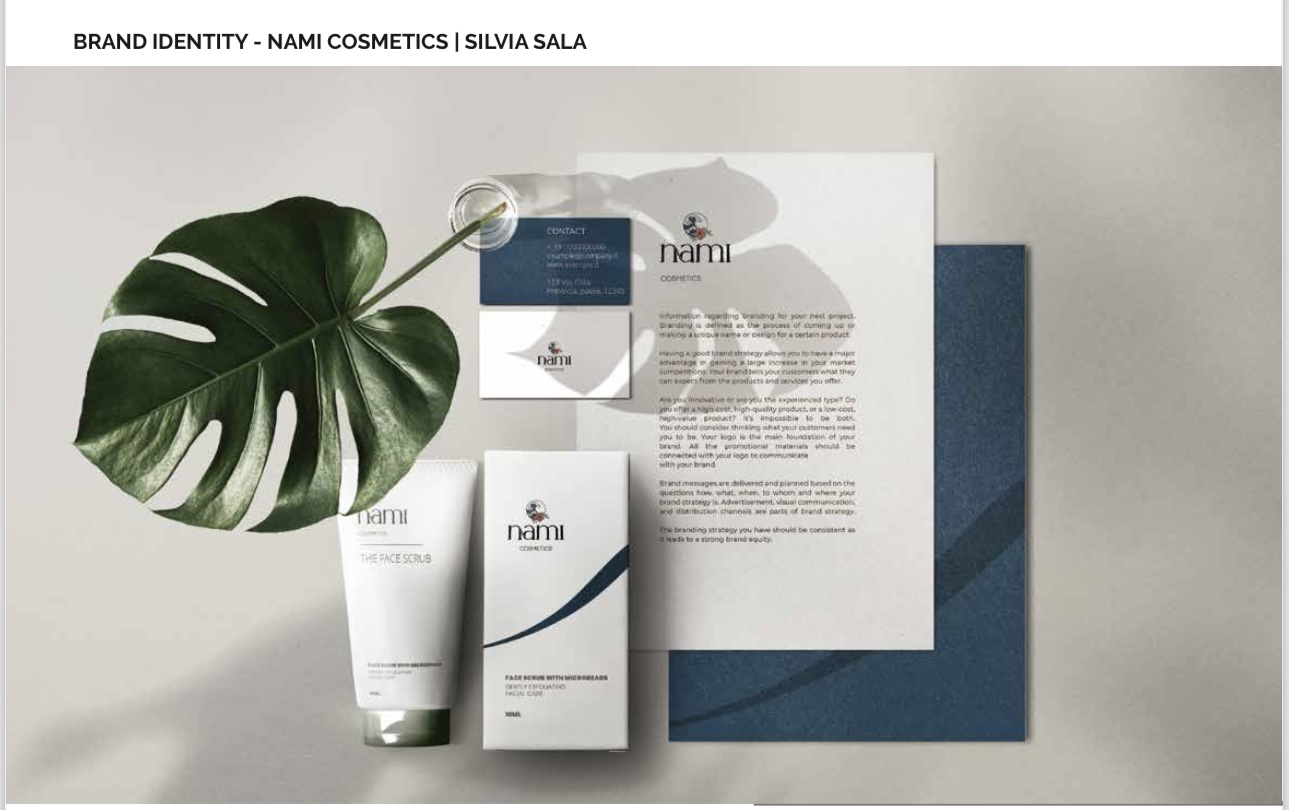 NAMI Cosmetics stationery and packaging system