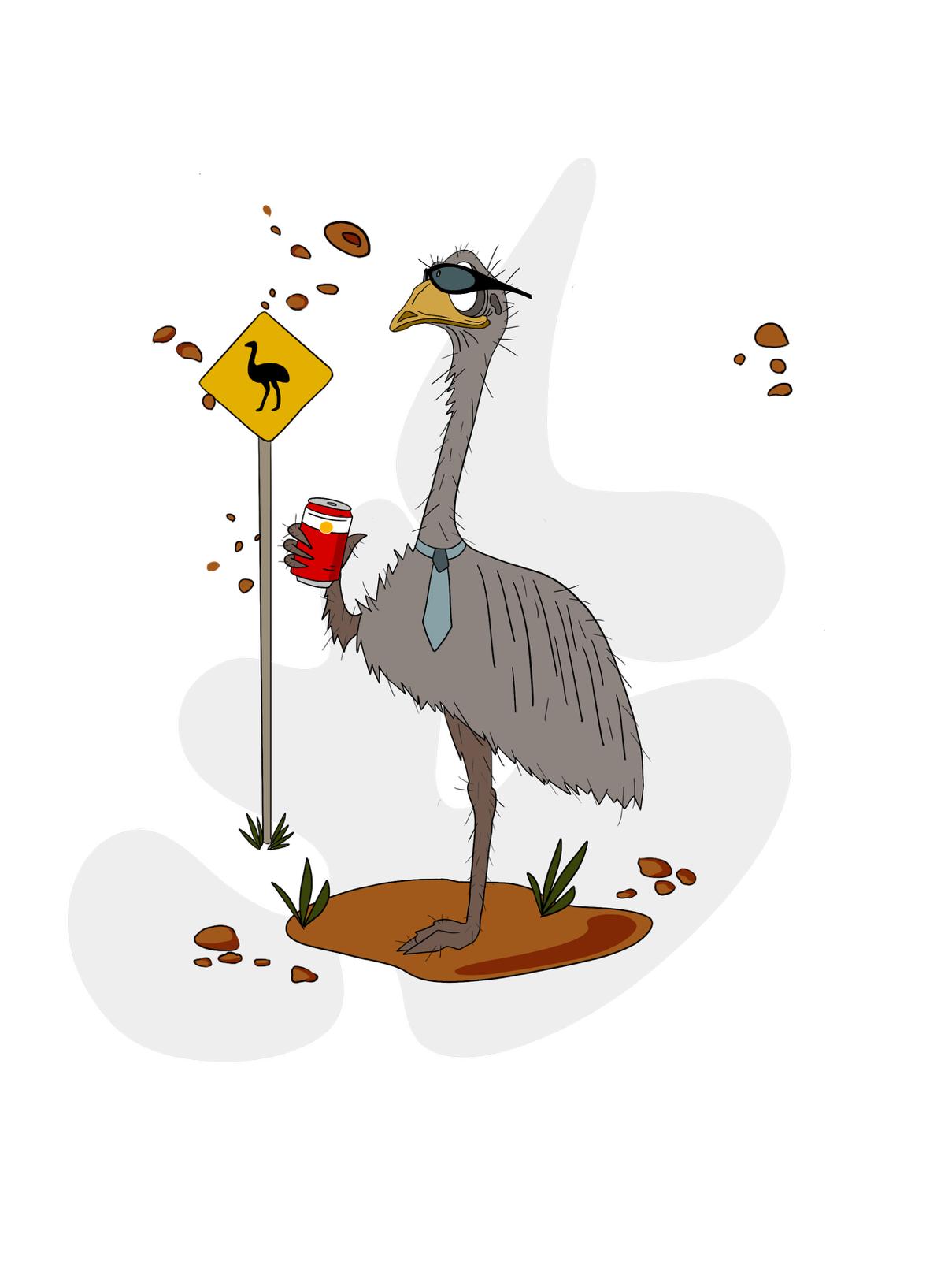 SMOKO emu character illustration